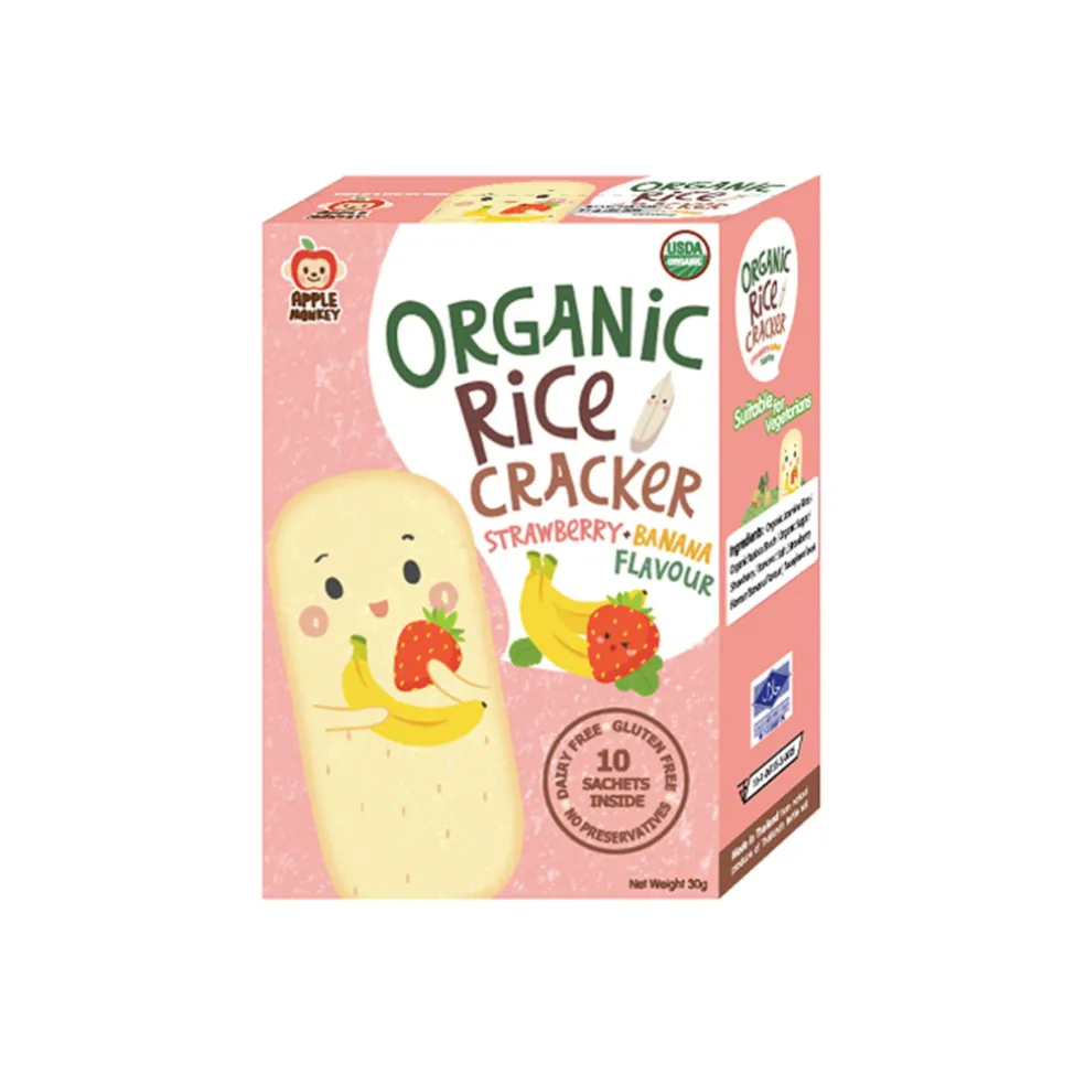 Apple Monkey Rice Cracker with DHA