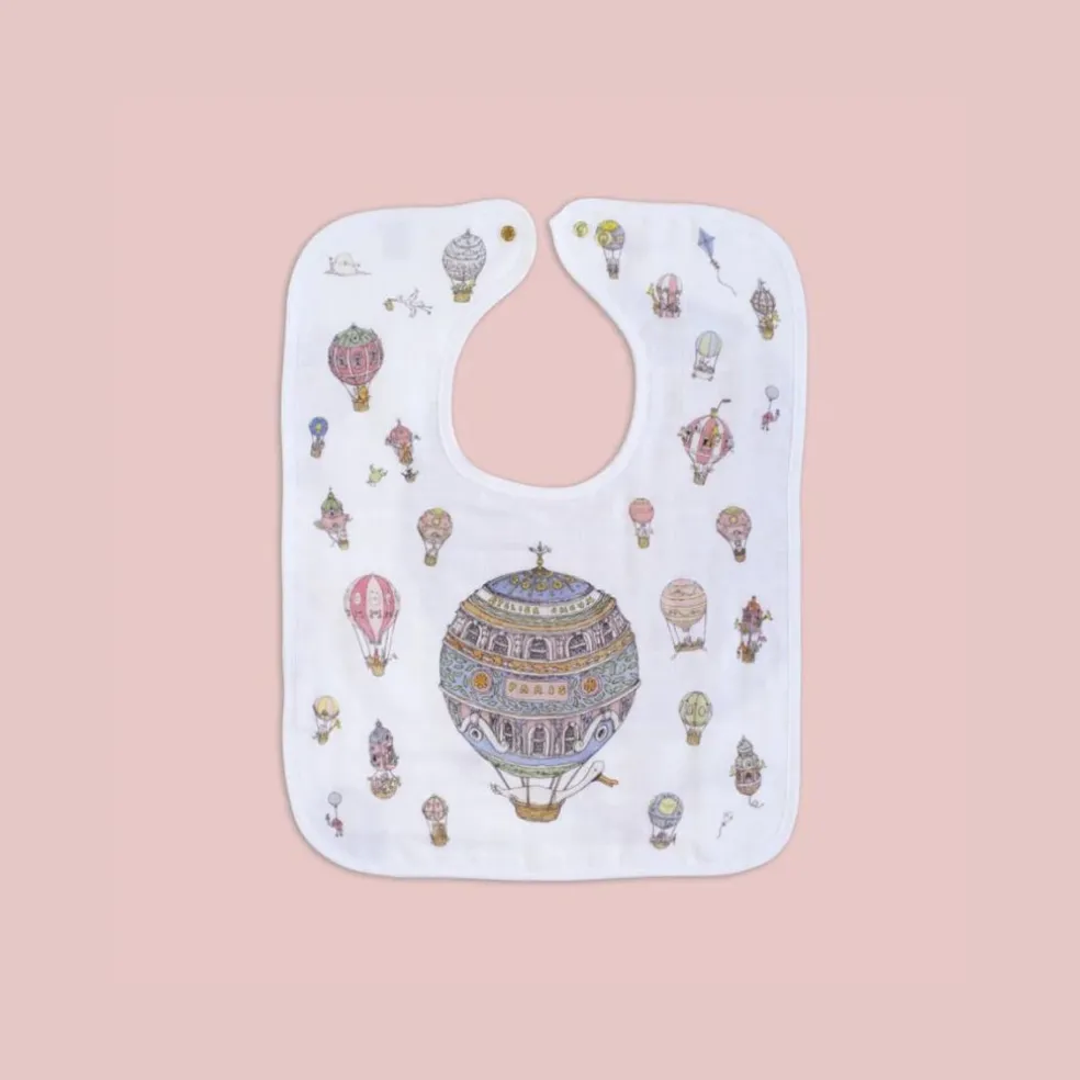 Atelier Choux Large Bib - Gold Snaps