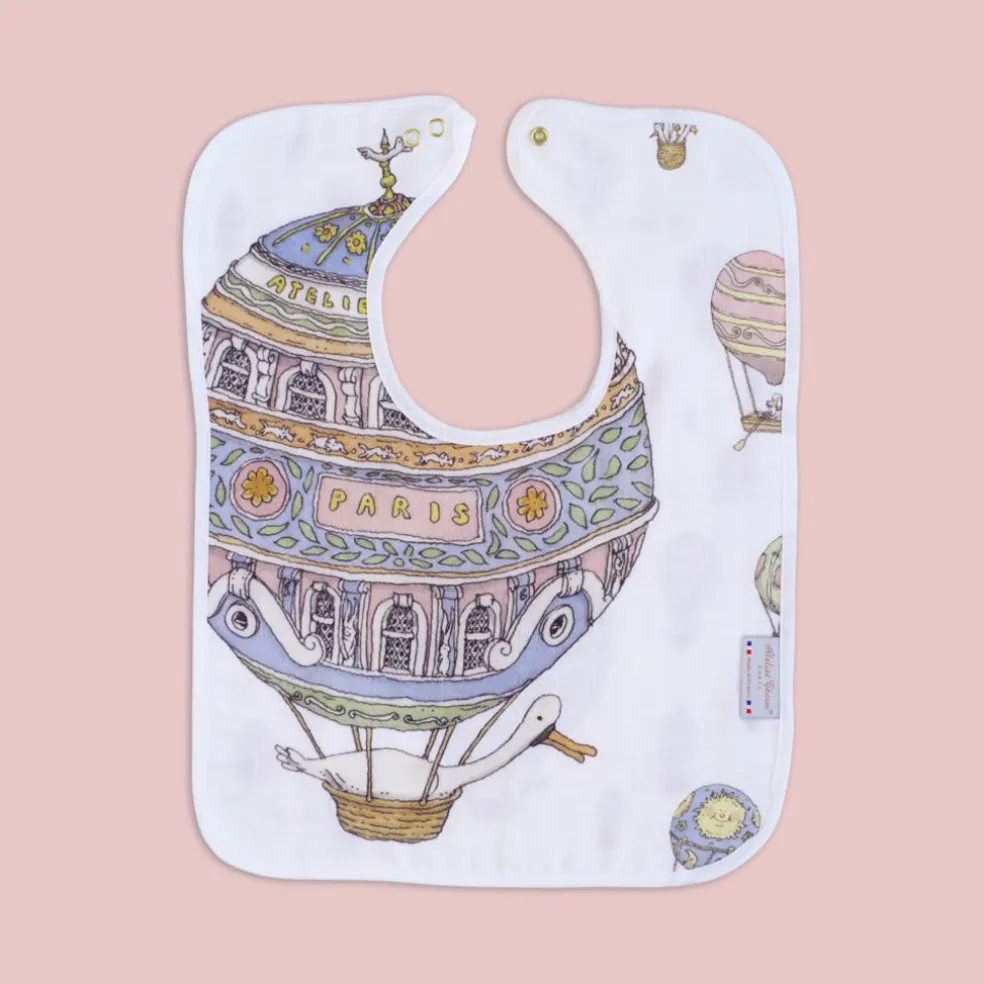 Atelier Choux Large Bib - Gold Snaps