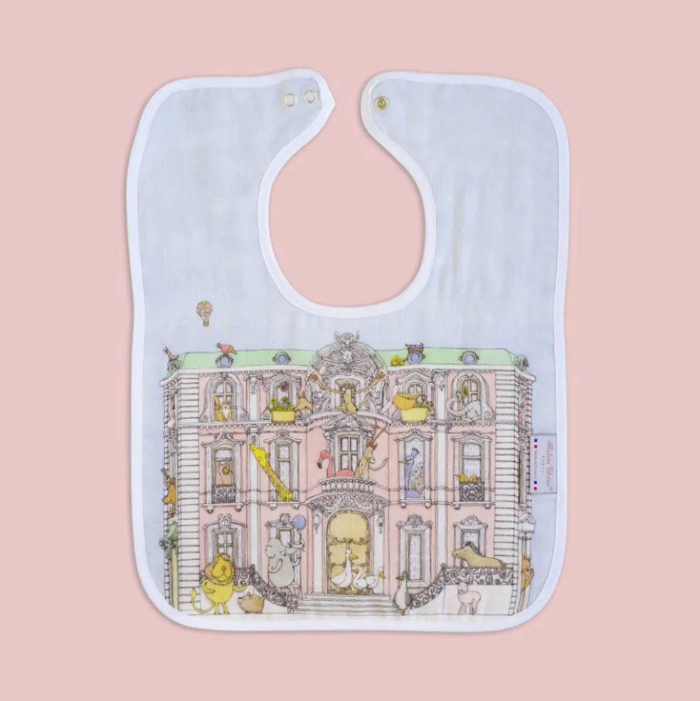 Atelier Choux Large Bib - Gold Snaps