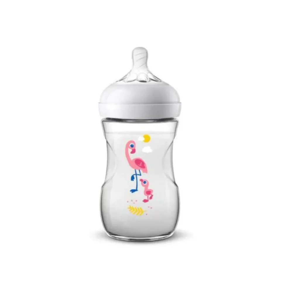 Avent Natural Baby Bottle 260ml Flamingo