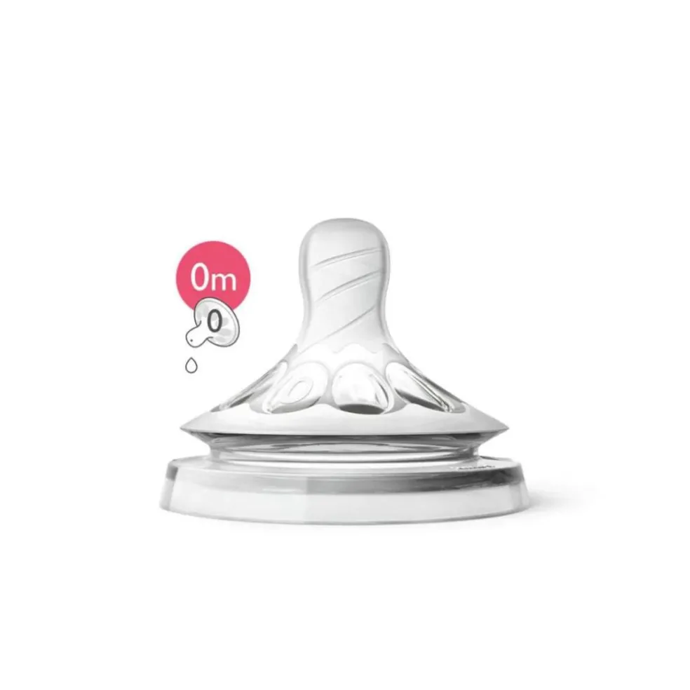 Avent Natural Teats 2 Pack First Flow (0 Months)