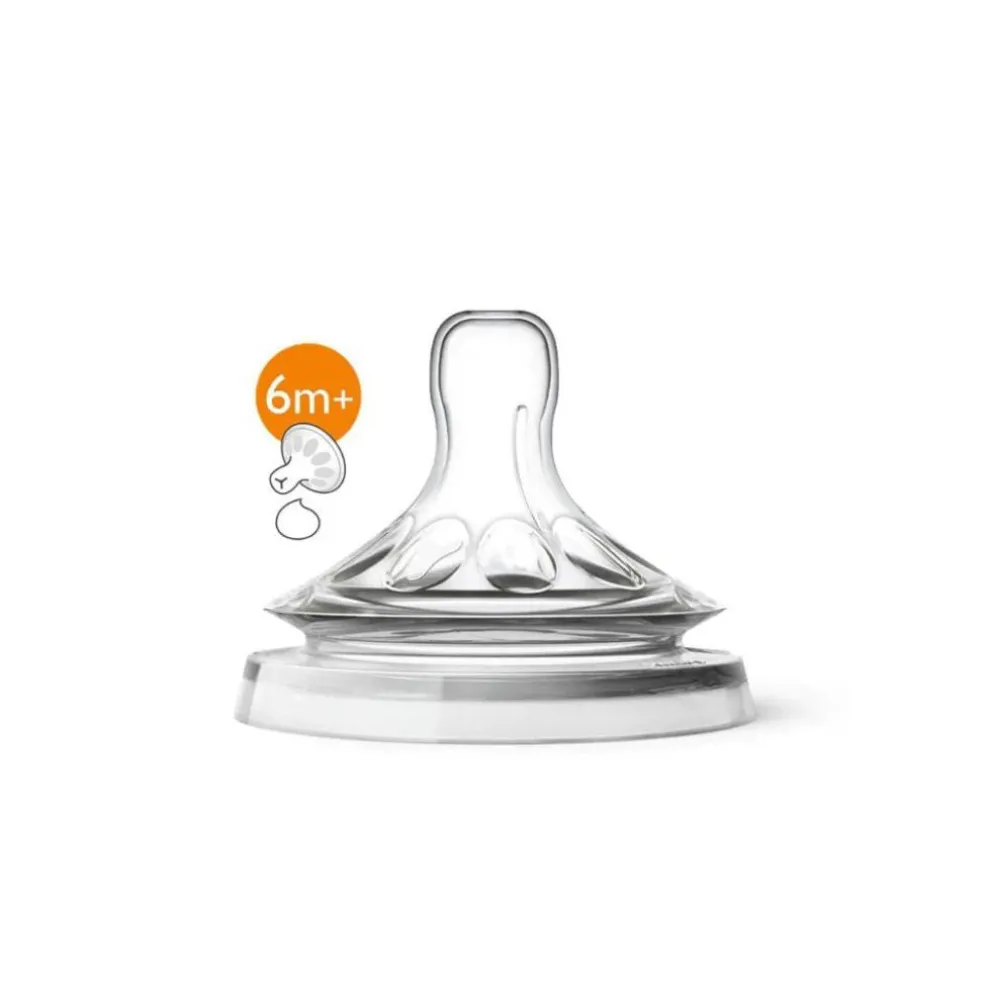 Avent Natural Teats 2 Pack Thick Feed Flow - 6 Months+
