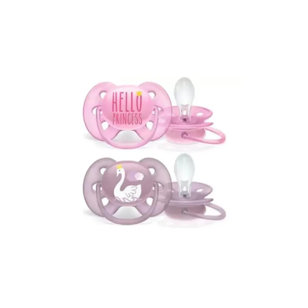 Avent Ultra Soft Soother Twin Pink (6 to 18 months)