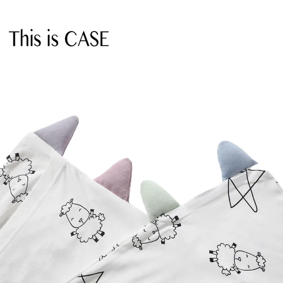 Baa Baa Sheepz Bed-Time Buddy Case Cute Big Star & Sheepz White