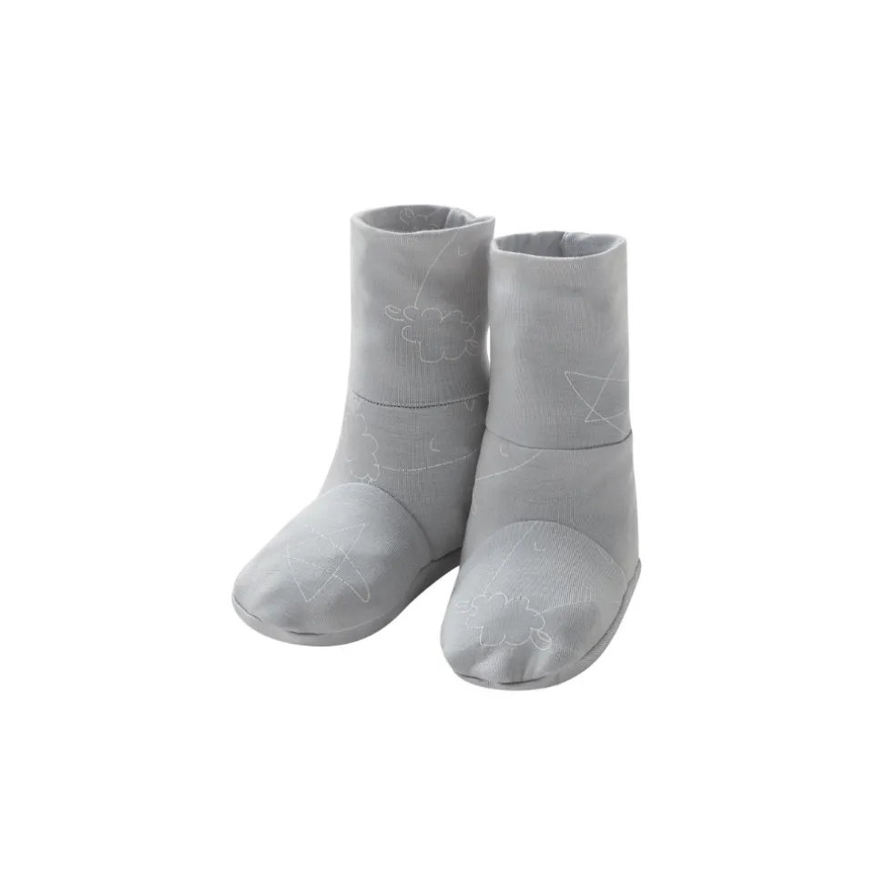 Baa Baa Sheepz Booties Cute Big Star & Head - Grey