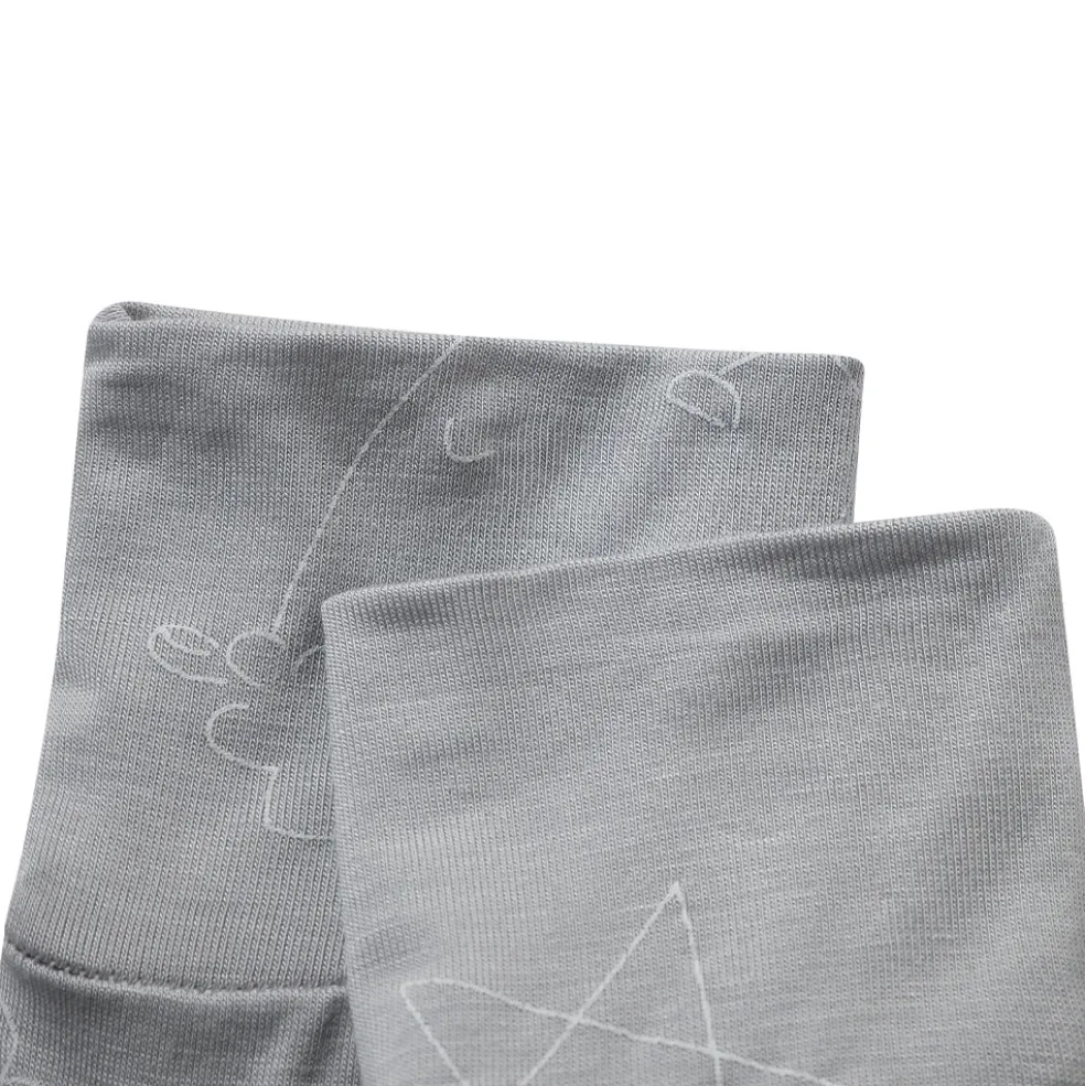 Baa Baa Sheepz Booties Cute Big Star & Head - Grey