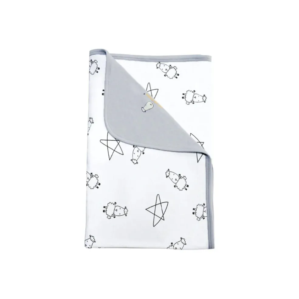 Baa Baa Sheepz Double Layer Blanket Cute Big Star & Sheepz - White (Kids)