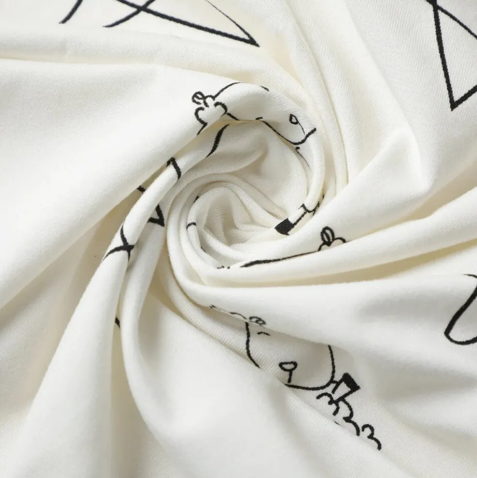 Baa Baa Sheepz Mattress Sheet Cute Big Star & Sheepz White