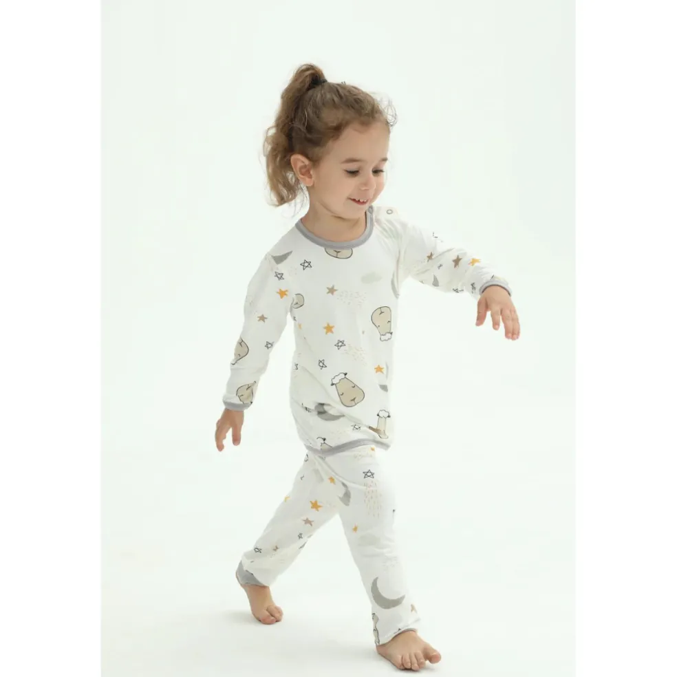 Baa Baa Sheepz Pyjamas Set Goodnight Baa Baa - White