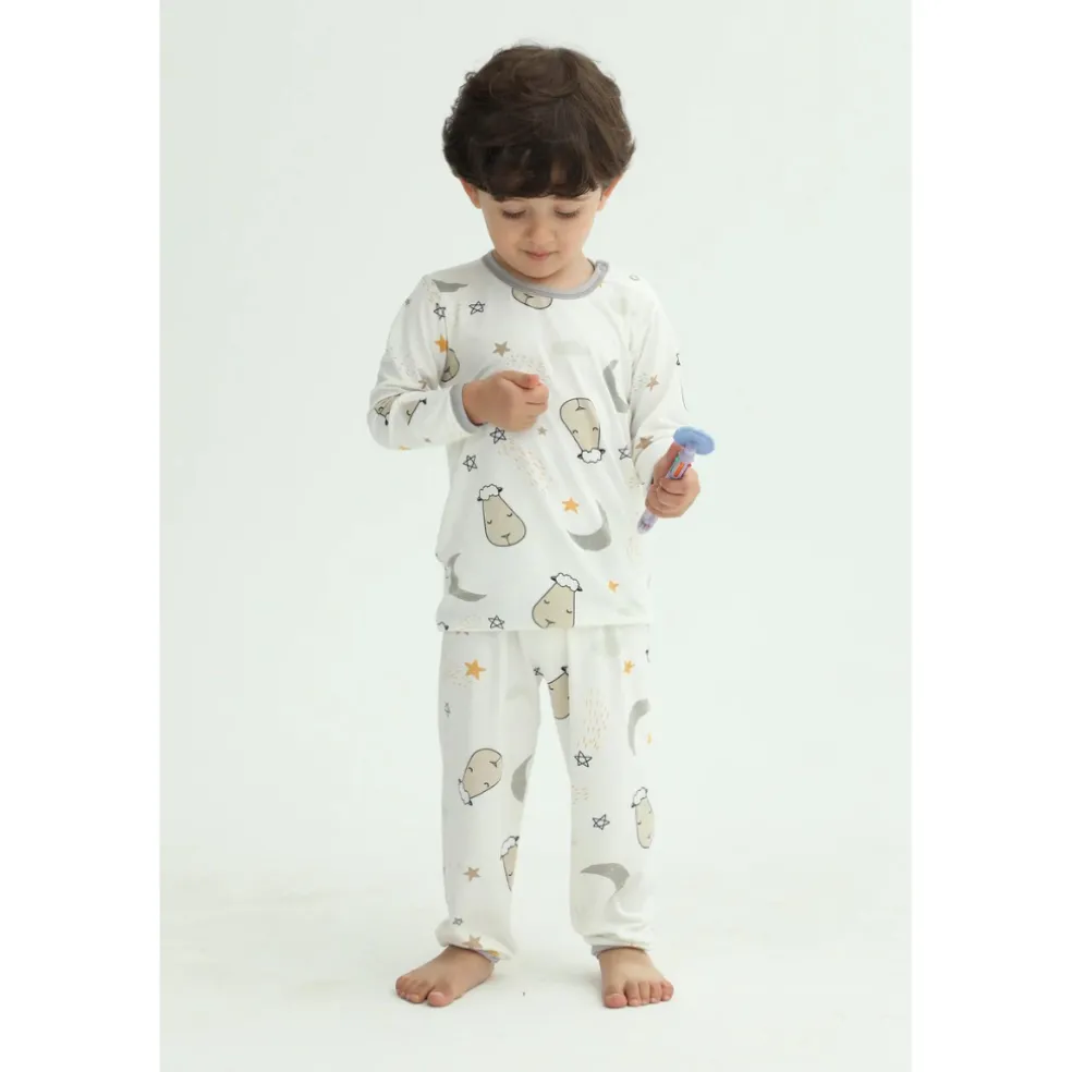 Baa Baa Sheepz Pyjamas Set Goodnight Baa Baa - White