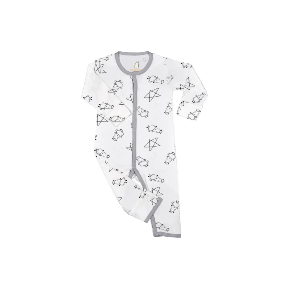 Baa Baa Sheepz Romper Cute Big Star & Sheepz - White