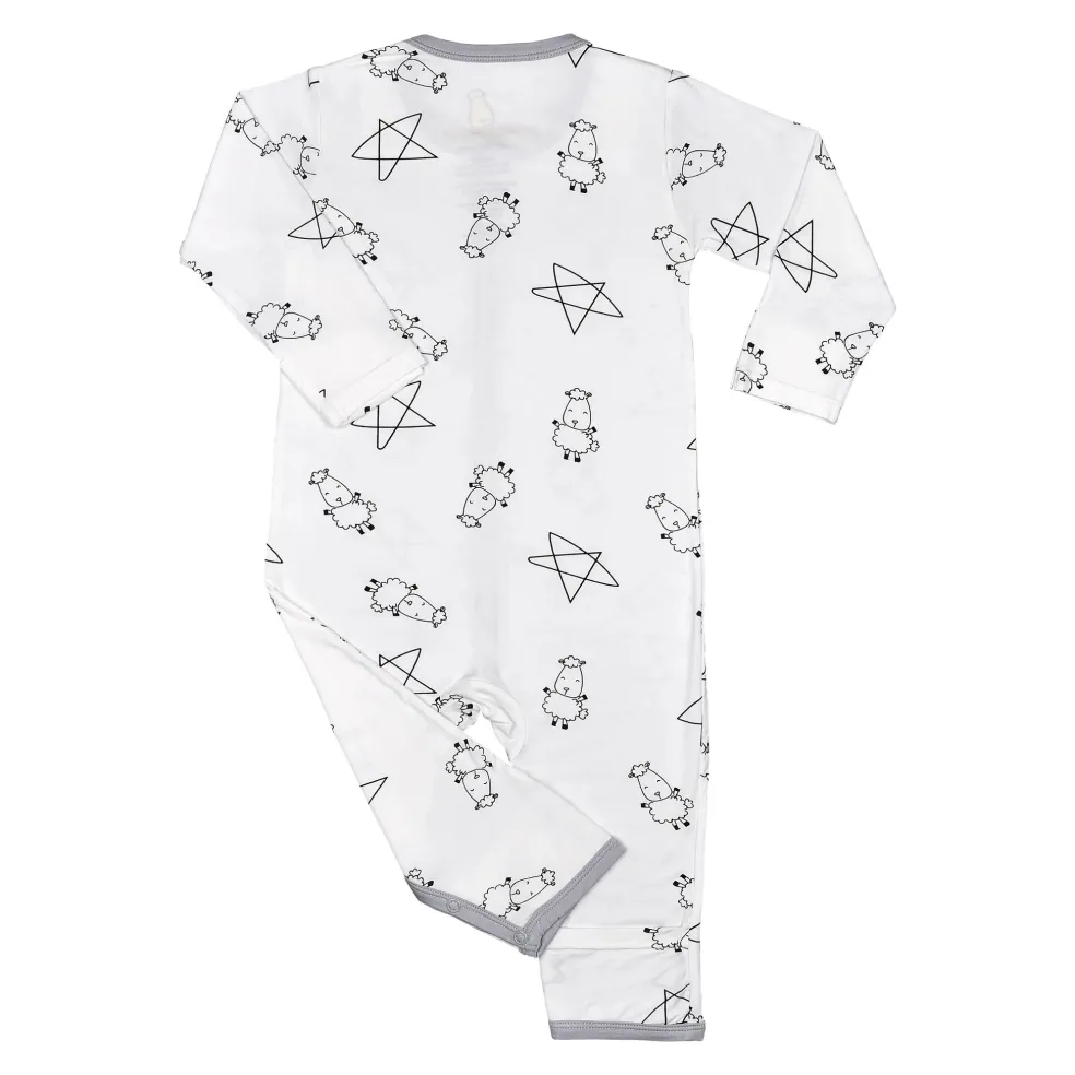 Baa Baa Sheepz Romper Cute Big Star & Sheepz - White