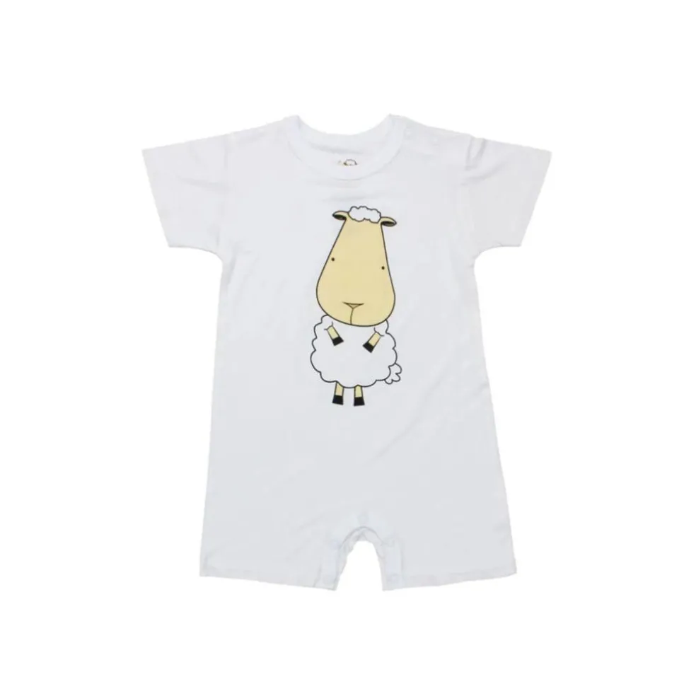 Baa Baa Sheepz Romper Short Sleeve Front & Back Sheep
