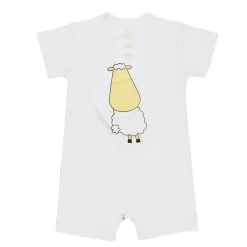 Baa Baa Sheepz Romper Short Sleeve Front & Back Sheep