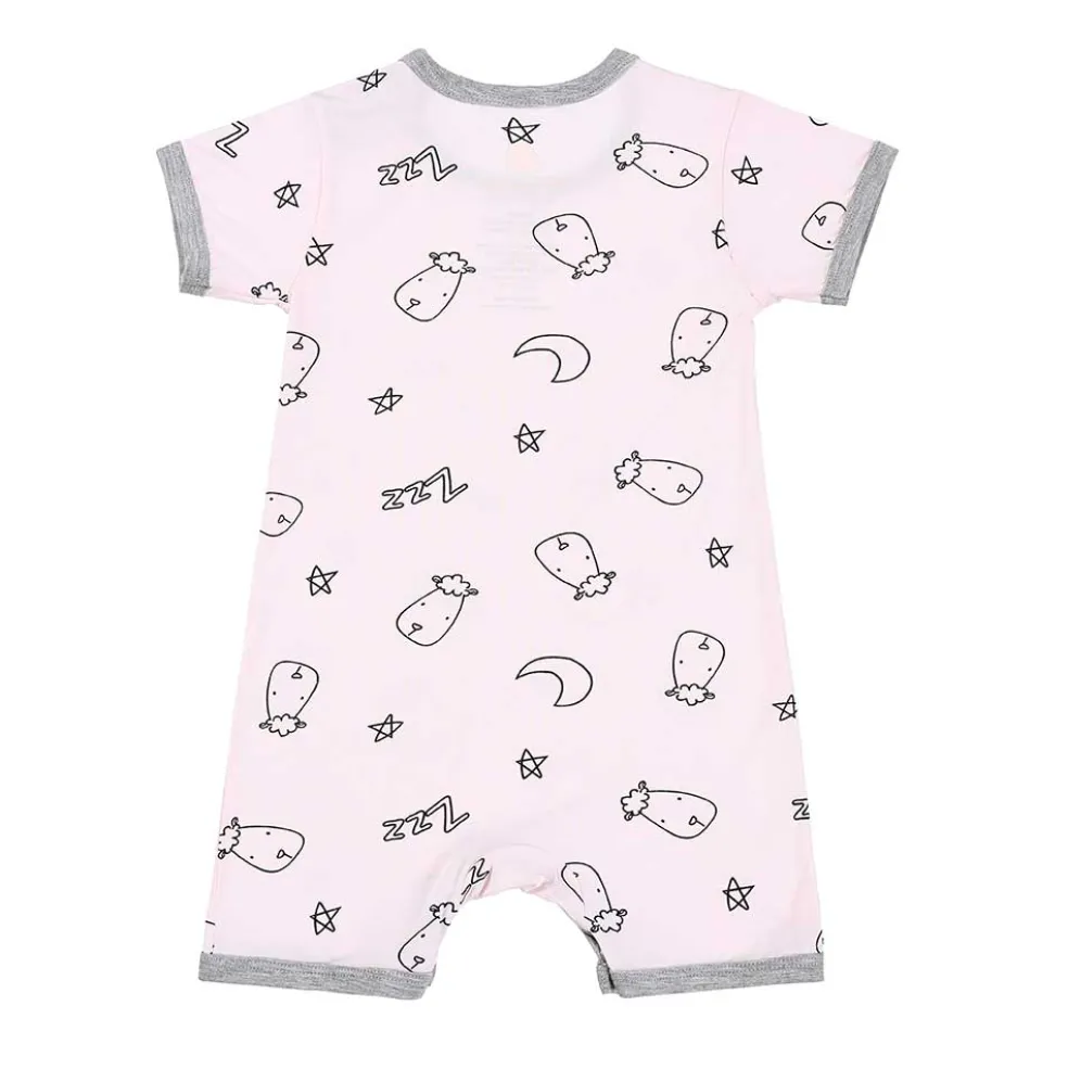 Baa Baa Sheepz Romper Short Sleeve Sweet Dreams Baa Baa - Pink