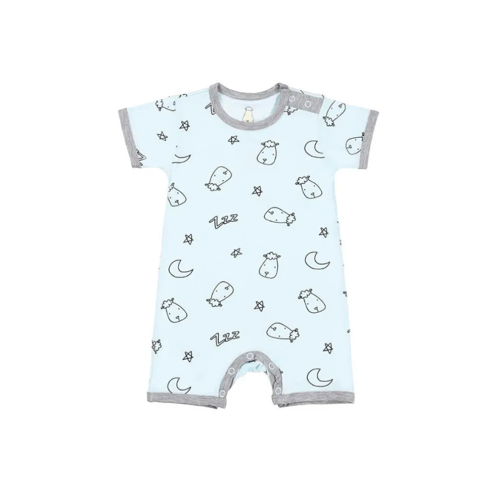 Baa Baa Sheepz Romper Short Sleeve Sweet Dreams Baa Baa - Blue