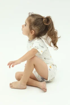 Baa Baa Sheepz Romper Short Sleeve Goodnight Baa Baa White