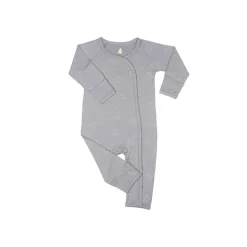 Baa Baa Sheepz Romper Side Snap Cute Big Star & Head - Grey