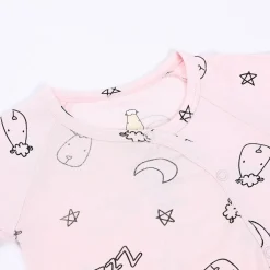 Baa Baa Sheepz Romper Side Snap Sweet Dreams Baa Baa - Pink