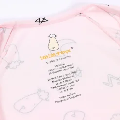 Baa Baa Sheepz Romper Side Snap Sweet Dreams Baa Baa - Pink