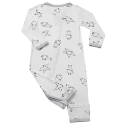 Baa Baa Sheepz Romper Zip Cute Big Star & Sheepz - White