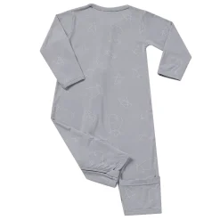 Baa Baa Sheepz Romper Zip Cute Big Star & Head - Grey