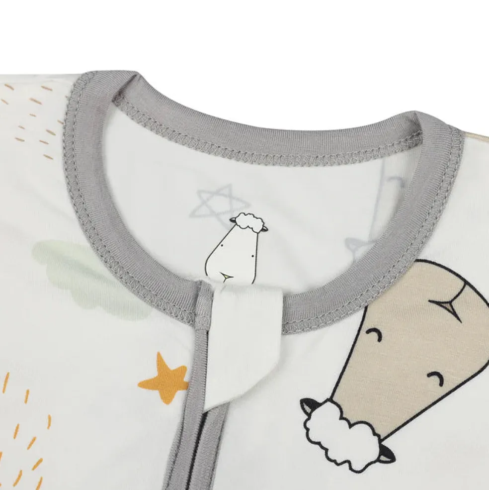 Baa Baa Sheepz Romper Zip Goodnight Baa Baa White