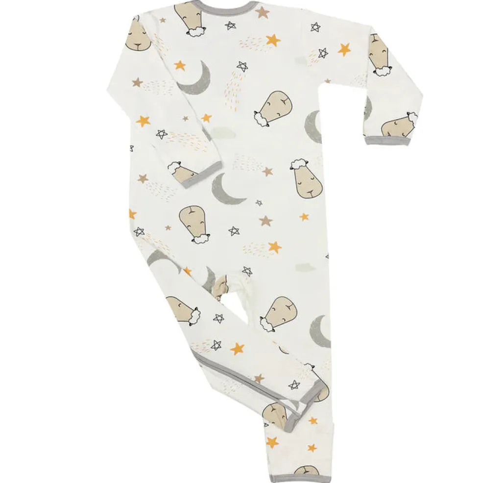 Baa Baa Sheepz Romper Zip Goodnight Baa Baa White
