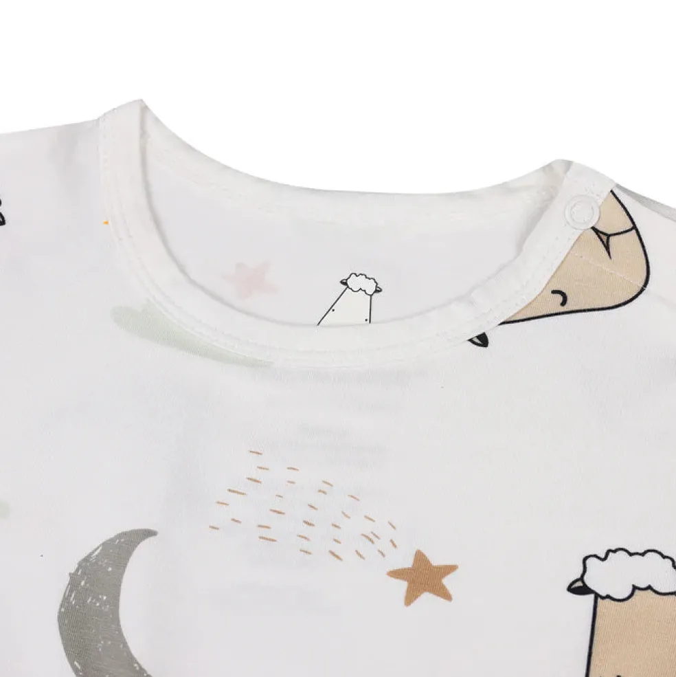 Baa Baa Sheepz Tiered Dress Goodnight Baa Baa White