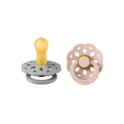 BIBS Boheme Latex Pacifier Twin Pack - Cloud / Blush