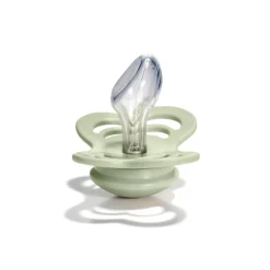BIBS Couture 2 Pack Ivory/Sage Silcone Pacifier 0-6 Months