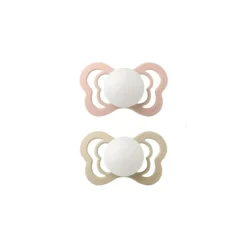 BIBS Couture Silicone Pacifier Twin Pack - Blush Night / Vanilla Night