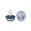 BIBS De Lux Silicone Pacifier Twin Pack - 0-3 years Blue / Steel Blue