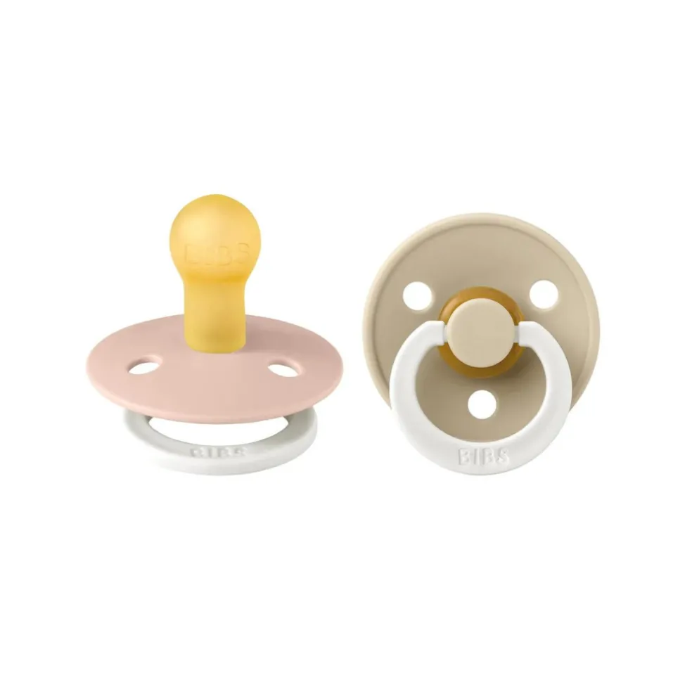 BIBS Natural Rubber Latex Pacifier Twin Pack - Blush Night / Vanilla Night