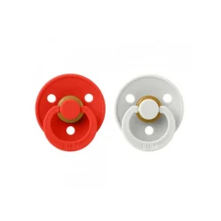 BIBS Natural Rubber Pacifier Twin Pack - Candy Apple / Haze 0-6 Months