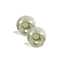 BIBS Tie Dye Latex Pacifier Twin Pack - Sage Ivory/Sage Ivory