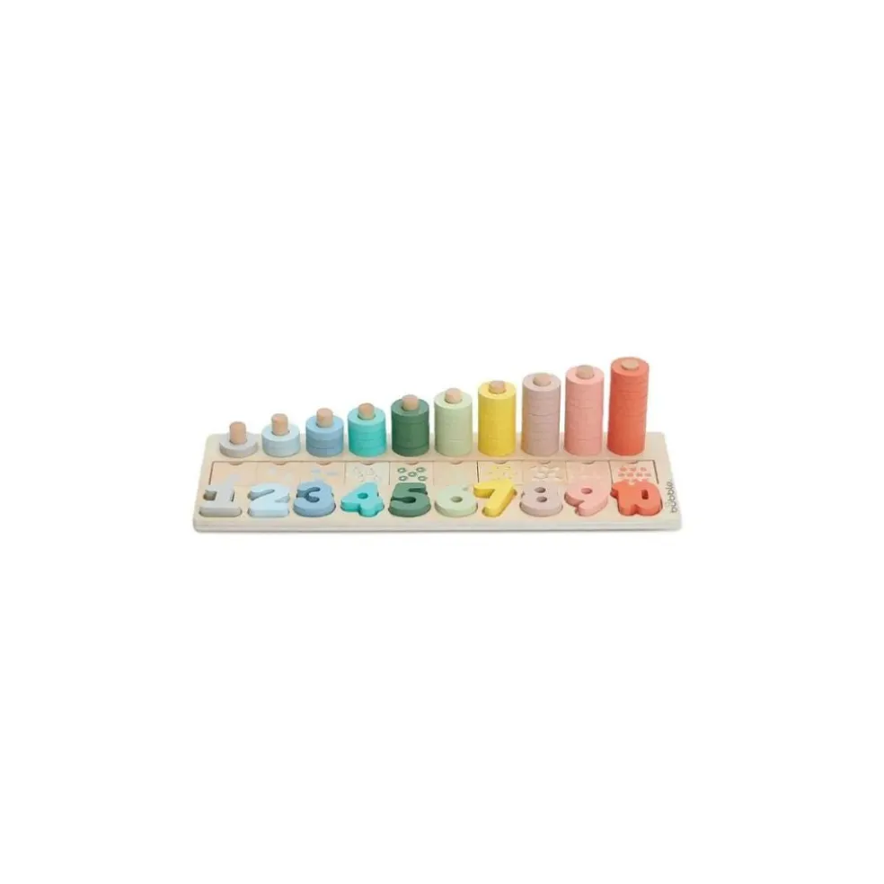 Bubble Wooden Numbers & Blocks Counting Set