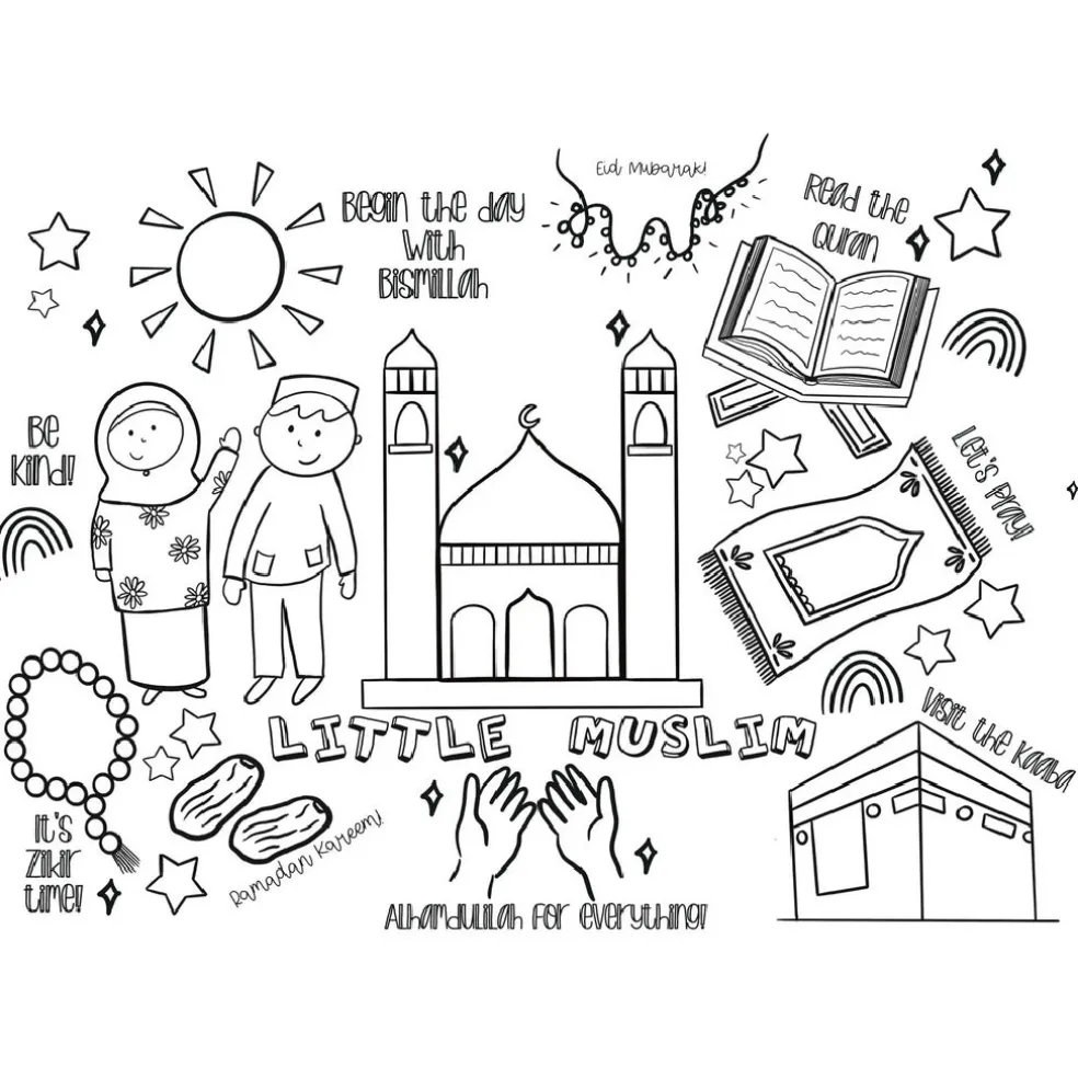 Busymat Large Placemat - Little Muslim