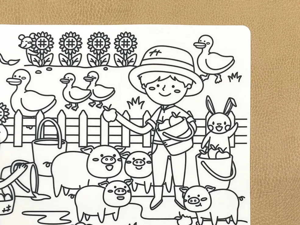 Colouroo Animal Farm: Search & Colour Mat