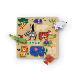 Crocodile Creek 10-Piece Stacking Wood Puzzle (123 Zoo)