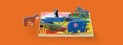 Crocodile Creek 10-Piece Stacking Wood Puzzle (123 Zoo)