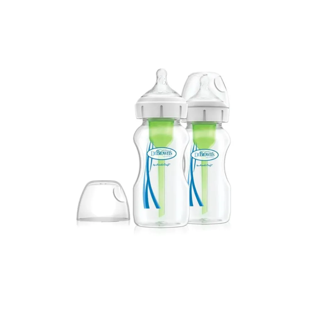 Dr Brown's Glass Wide Neck "Options+" 270ml Bottle - 2pack