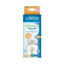 Dr Brown's Options+ PPSU Wide Neck Baby Feeding Bottle with Deco (1-pack) 5oz/150ml
