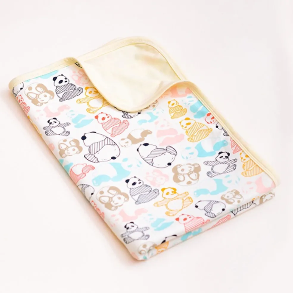 Elly Jersey Blanket - Pastel Pandas