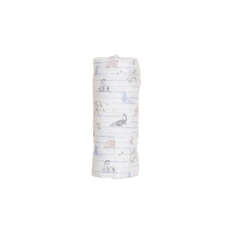 Elly Organic Cotton Swaddle - Camping with Pooh