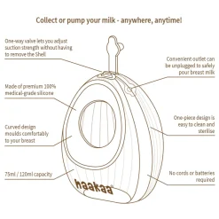 Haakaa Shell Wearable Silicone Breast Pump 120ML 2 Pack