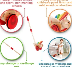 Hape Butterfly Push Pull Wooden Toy