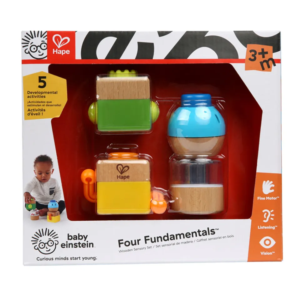Hape Four Fundamentals Wooden Sensory Set