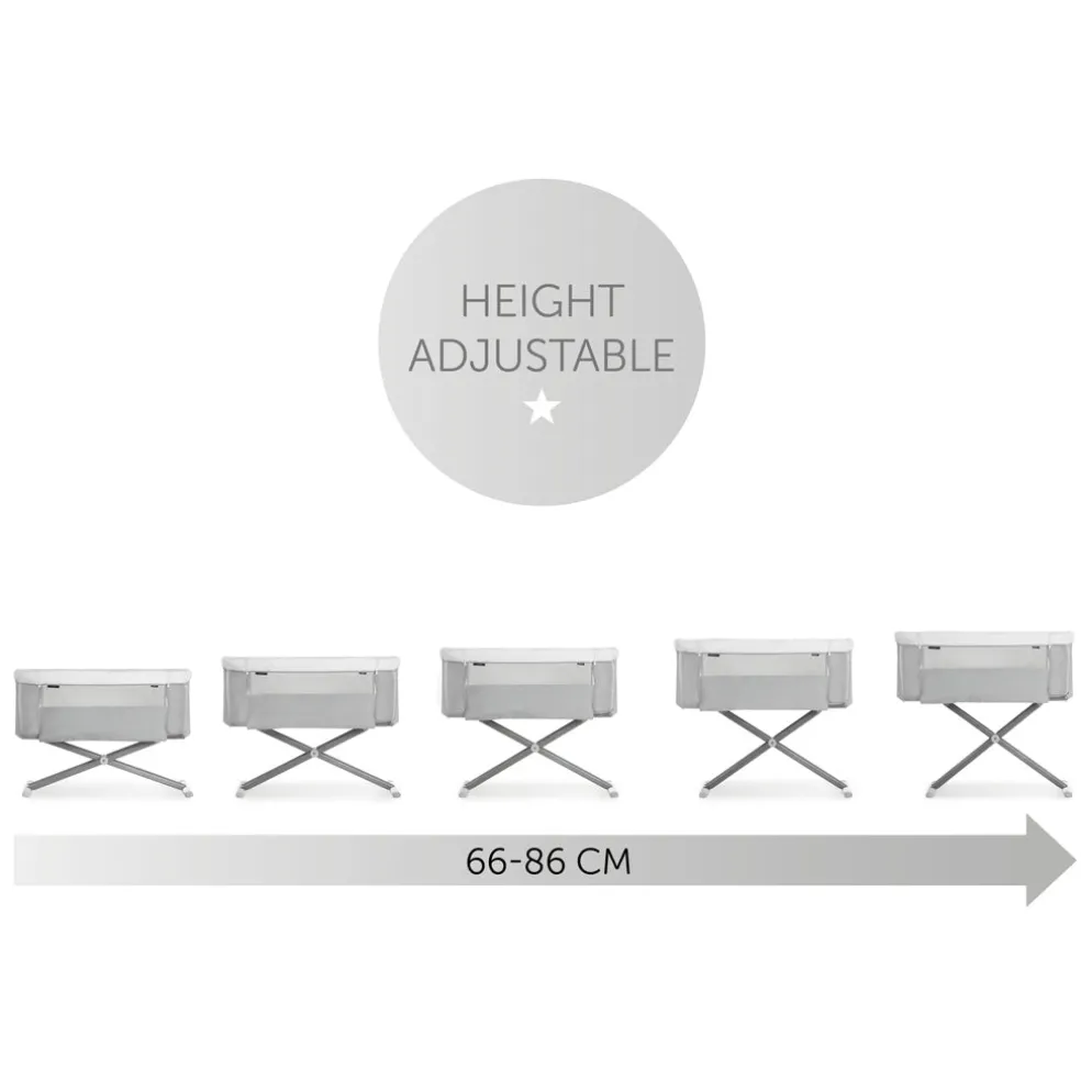 Hauck Face To Me Bedside Cot with Anti-Reflux Position & Adjustable Heights